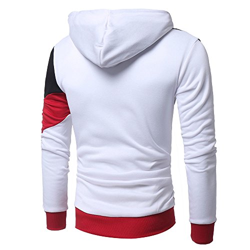 Hombres Sudadera con Capucha Casual Tops Deporte Blusa Manga Larga De Patchwork Blanca Beisbol Divertidas Camuflaje Calavera Camisas Otoño riou