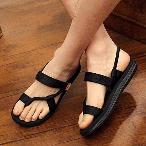 Hombres Zapatos de Playa Romano de Verano Chancletas Slip en Clip Toe Flats Casual al Aire Libre de la Correa del Poste Tangas Sandalias de Gladiador