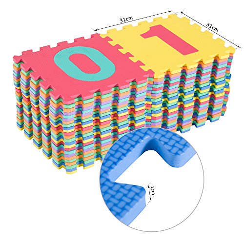 HOMCOM Alfombra Puzle Niños Colchoneta Suave 4.32㎡ Juego Rompecabezas para Niños Espuma EVA