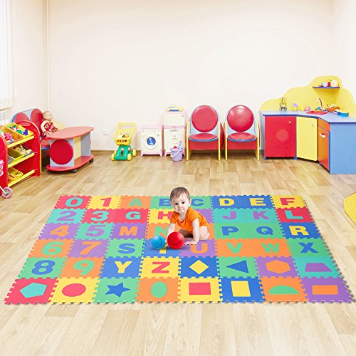 HOMCOM Alfombra Puzle Niños Colchoneta Suave 4.32㎡ Juego Rompecabezas para Niños Espuma EVA HOMCOM Alfombra Puzle Niños Colchoneta Suave 4.32㎡ Juego Rompecabezas para Niños Espuma EVA