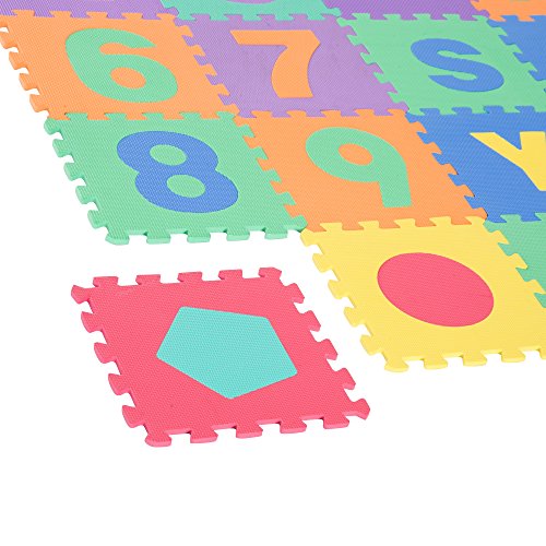 HOMCOM Alfombra Puzle Niños Colchoneta Suave 4.32㎡ Juego Rompecabezas para Niños Espuma EVA