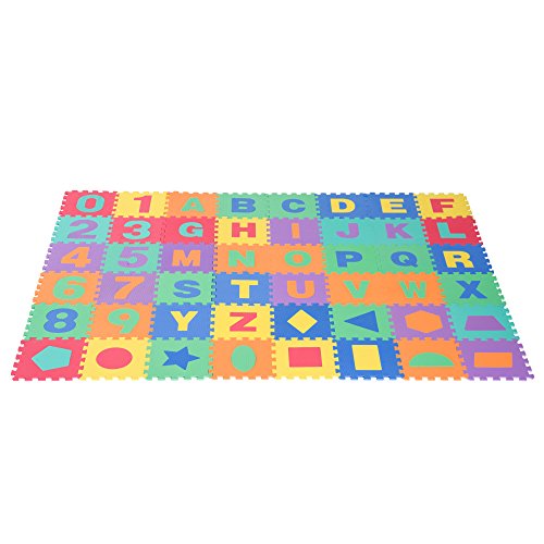 HOMCOM Alfombra Puzle Niños Colchoneta Suave 4.32㎡ Juego Rompecabezas para Niños Espuma EVA HOMCOM Alfombra Puzle Niños Colchoneta Suave 4.32㎡ Juego Rompecabezas para Niños Espuma EVA