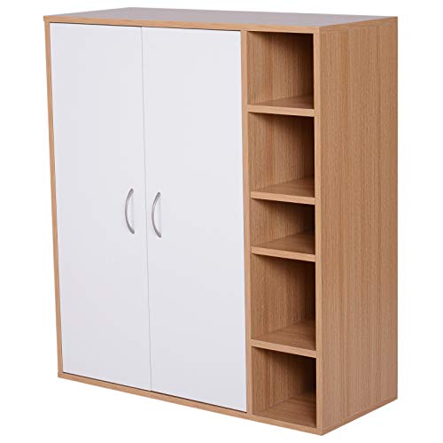 HOMCOM Armario Gabinete Consola Armario Bajo Mueble Organizador de Almacenaje Multiusos de Cocina Comedor Salón Baño con Puertas y Estantes Ajustables 80x32x90.5cm HOMCOM Armario Gabinete Consola Armario Bajo Mueble Organizador de Almacenaje Multiusos de Cocina Comedor Salón Baño con Puertas y Estantes Ajustables 80x32x90.5cm