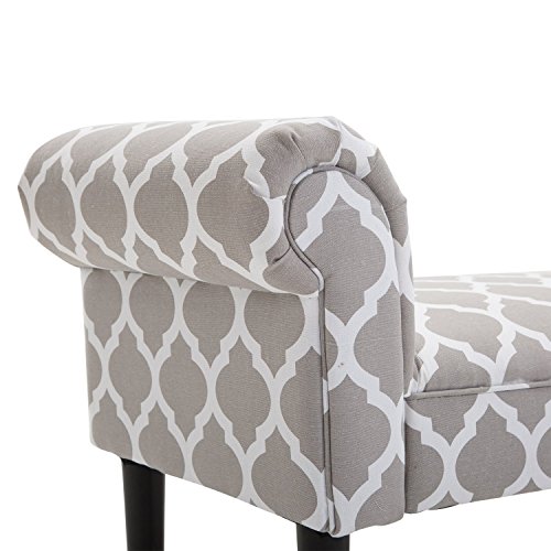 HOMCOM Banqueta con Brazos Tapizada para Pie de Cama Tipo Banco de Madera para Dormitorio o Recibidor 132x45.5x58cm HOMCOM Banqueta con Brazos Tapizada para Pie de Cama Tipo Banco de Madera para Dormitorio o Recibidor 132x45.5x58cm