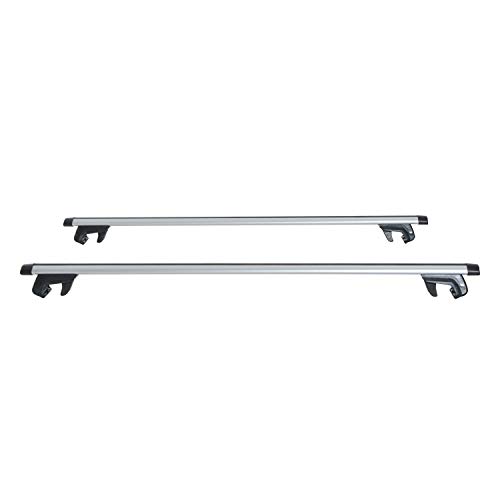 HOMCOM Barras de Coche Universal con Llave Tipo Baca Portaequipajes de Aluminio para Techo 120cm HOMCOM Barras de Coche Universal con Llave Tipo Baca Portaequipajes de Aluminio para Techo 120cm