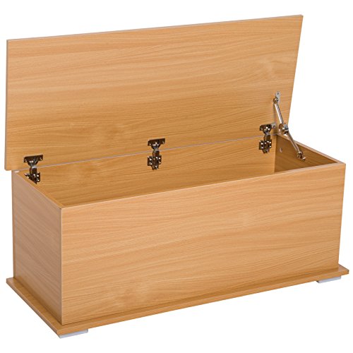 HOMCOM Baúl Madera Armario Bajo de Almacenaje Banco Asiento Arcón Multiusos Caja de Juguete Taburete para Cama 100x40x40cm HOMCOM Baúl Madera Armario Bajo de Almacenaje Banco Asiento Arcón Multiusos Caja de Juguete Taburete para Cama 100x40x40cm