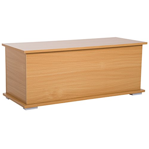 HOMCOM Baúl Madera Armario Bajo de Almacenaje Banco Asiento Arcón Multiusos Caja de Juguete Taburete para Cama 100x40x40cm HOMCOM Baúl Madera Armario Bajo de Almacenaje Banco Asiento Arcón Multiusos Caja de Juguete Taburete para Cama 100x40x40cm