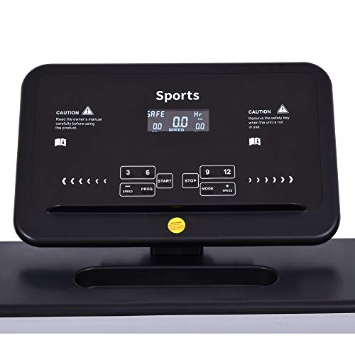 HOMCOM Cinta de Correr Eléctrica Plegable con 12 Programas Pantalla LCD Soportes de Objetos Botón de Emergencia Velocidad 12 km/h Motor 500 W Carga 100 kg 71x128x122 Negro HOMCOM Cinta de Correr Eléctrica Plegable con 12 Programas Pantalla LCD Soportes de Objetos Botón de Emergencia Velocidad 12 km/h Motor 500 W Carga 100 kg 71x128x122 Negro