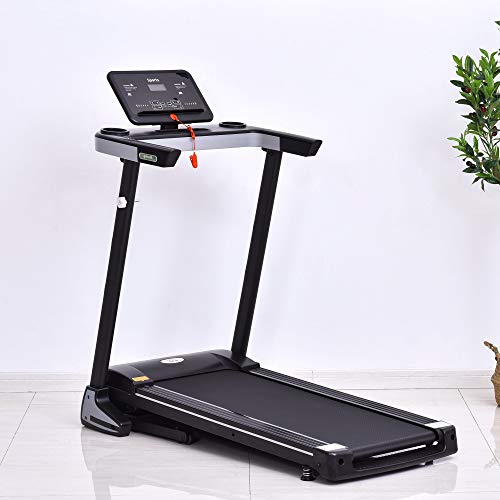 HOMCOM Cinta de Correr Eléctrica Plegable con 12 Programas Pantalla LCD Soportes de Objetos Botón de Emergencia Velocidad 12 km/h Motor 500 W Carga 100 kg 71x128x122 Negro HOMCOM Cinta de Correr Eléctrica Plegable con 12 Programas Pantalla LCD Soportes de Objetos Botón de Emergencia Velocidad 12 km/h Motor 500 W Carga 100 kg 71x128x122 Negro