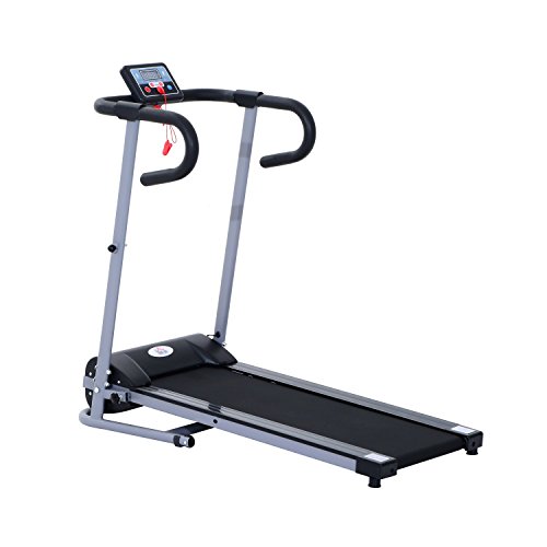 HOMCOM Cinta de Correr Plegable y Eléctrica de 500W para Fitness 1-10Km/h con Pantalla LCD y Carga Máx. 110 kg Negro y Gris HOMCOM Cinta de Correr Plegable y Eléctrica de 500W para Fitness 1-10Km/h con Pantalla LCD y Carga Máx. 110 kg Negro y Gris