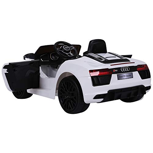 HOMCOM Coche Eléctrico para Niño Mayores de 3 años Audi R8 con Mando a Distancia MP3 USB Luces y Sonidos Apertura de Puerta 123x71x49cm Carga 30kg HOMCOM Coche Eléctrico para Niño Mayores de 3 años Audi R8 con Mando a Distancia MP3 USB Luces y Sonidos Apertura de Puerta 123x71x49cm Carga 30kg