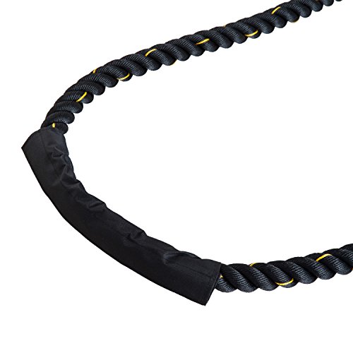 HOMCOM Cuerda de Batalla Battle Rope Formación Battling Power Cuerda Ejercicio Fitness Deporte Crossfit Ф38mm Longitud 9m Poliéster Ultra Resistente HOMCOM Cuerda de Batalla Battle Rope Formación Battling Power Cuerda Ejercicio Fitness Deporte Crossfit Ф38mm Longitud 9m Poliéster Ultra Resistente