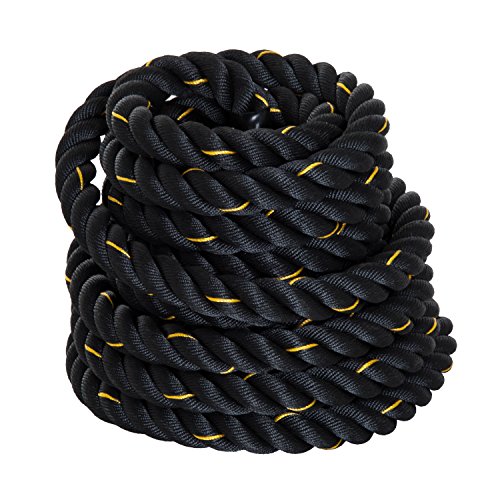 HOMCOM Cuerda de Batalla Battle Rope Formación Battling Power Cuerda Ejercicio Fitness Deporte Crossfit Ф38mm Longitud 9m Poliéster Ultra Resistente HOMCOM Cuerda de Batalla Battle Rope Formación Battling Power Cuerda Ejercicio Fitness Deporte Crossfit Ф38mm Longitud 9m Poliéster Ultra Resistente