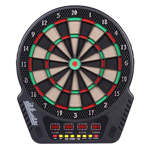 HOMCOM Diana Electronica con 6 Dardos Juego Digital con Sonido En Bar Gimnasio para hasta 27 Juego con 243 Variantes 44x51.5x3.2 HOMCOM Diana Electronica con 6 Dardos Juego Digital con Sonido En Bar Gimnasio para hasta 27 Juego con 243 Variantes 44x51.5x3.2