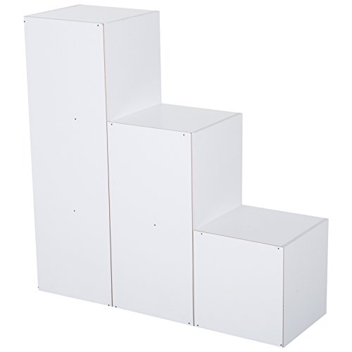 HOMCOM Estantería en Forma de Escalera Armario de Almacenamiento 6 Cubos Estantería de Pie Estante de Exposición 91.5x29.5x91.5cm Madera HOMCOM Estantería en Forma de Escalera Armario de Almacenamiento 6 Cubos Estantería de Pie Estante de Exposición 91.5x29.5x91.5cm Madera