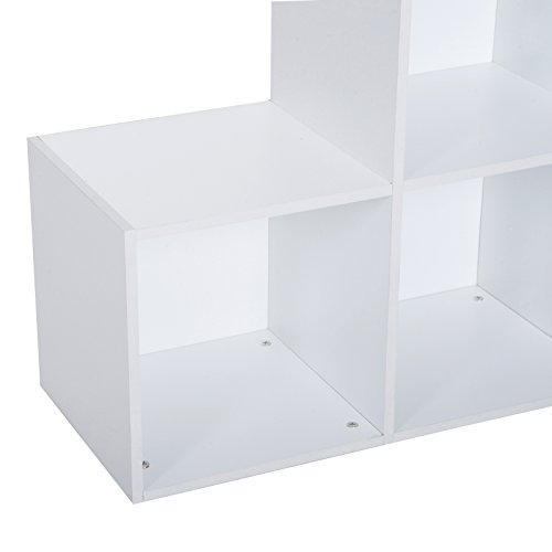 HOMCOM Estantería en Forma de Escalera Armario de Almacenamiento 6 Cubos Estantería de Pie Estante de Exposición 91.5x29.5x91.5cm Madera HOMCOM Estantería en Forma de Escalera Armario de Almacenamiento 6 Cubos Estantería de Pie Estante de Exposición 91.5x29.5x91.5cm Madera