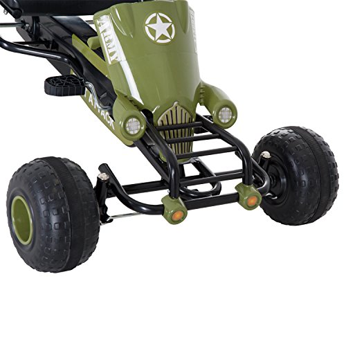 HOMCOM Go Kart Coche de Pedales Racing Deportivo con Asiento Ajustable Embrague y Freno para Niños 3-6 Años Carga 35kg 99x65x56cm Marco Acero Negro y Verde HOMCOM Go Kart Coche de Pedales Racing Deportivo con Asiento Ajustable Embrague y Freno para Niños 3-6 Años Carga 35kg 99x65x56cm Marco Acero Negro y Verde
