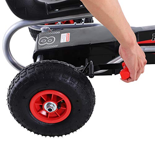 HOMCOM Kart Pedales Niños Coche de Pedales Deportivo con Asiento Ajustable Embrague y Freno para Niños de +3 Años Carga 50kg Juguete Exterior 129x59x70 cm HOMCOM Kart Pedales Niños Coche de Pedales Deportivo con Asiento Ajustable Embrague y Freno para Niños de +3 Años Carga 50kg Juguete Exterior 129x59x70 cm