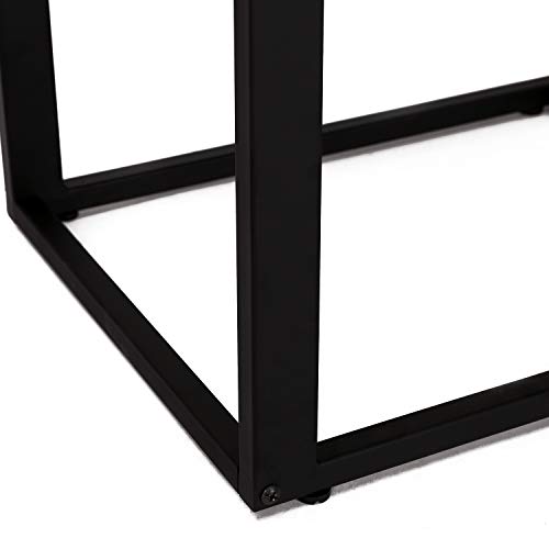 HOMCOM Mesa Auxiliar para Sofá Mesa Lateral en Forma de C Estructura de Metal y Tablero de Madera MDF 40,6x50,8x63,5 cm Color Nogal HOMCOM Mesa Auxiliar para Sofá Mesa Lateral en Forma de C Estructura de Metal y Tablero de Madera MDF 40,6x50,8x63,5 cm Color Nogal