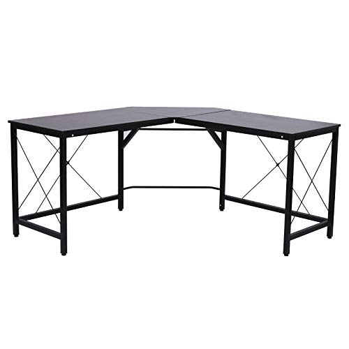 HOMCOM Mesa de Ordenador PC Escritorio para Oficina Hogar Tipo Mesa Esquinera Forma L Marco Acero 150x150x76cm HOMCOM Mesa de Ordenador PC Escritorio para Oficina Hogar Tipo Mesa Esquinera Forma L Marco Acero 150x150x76cm