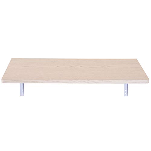 HOMCOM Mesa Plegable de Pared para Cocina y Comedor 60x40x1,5cm Mesa Auxiliar Color Madera