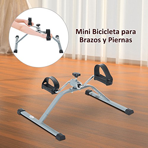 HOMCOM Mini Bicicleta Estática de Acero para Pedalear Aparato de Ejercicios 2 en 1 Brazos y Piernas 40x53x29cm HOMCOM Mini Bicicleta Estática de Acero para Pedalear Aparato de Ejercicios 2 en 1 Brazos y Piernas 40x53x29cm