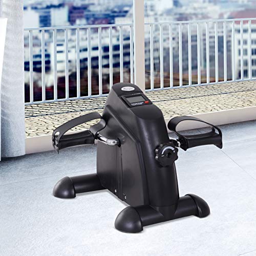HOMCOM Minibicicleta Estática Pedalier Aparato de Ejercicios Brazos y Piernas Resistencia Ajustable Pantalla LCD 39x40x31cm HOMCOM Minibicicleta Estática Pedalier Aparato de Ejercicios Brazos y Piernas Resistencia Ajustable Pantalla LCD 39x40x31cm