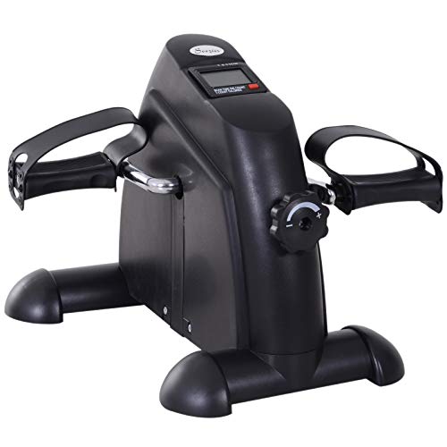 HOMCOM Minibicicleta Estática Pedalier Aparato de Ejercicios Brazos y Piernas Resistencia Ajustable Pantalla LCD 39x40x31cm HOMCOM Minibicicleta Estática Pedalier Aparato de Ejercicios Brazos y Piernas Resistencia Ajustable Pantalla LCD 39x40x31cm