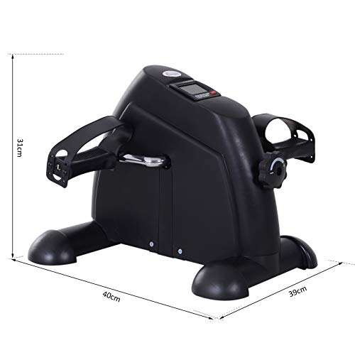 HOMCOM Minibicicleta Estática Pedalier Aparato de Ejercicios Brazos y Piernas Resistencia Ajustable Pantalla LCD 39x40x31cm HOMCOM Minibicicleta Estática Pedalier Aparato de Ejercicios Brazos y Piernas Resistencia Ajustable Pantalla LCD 39x40x31cm