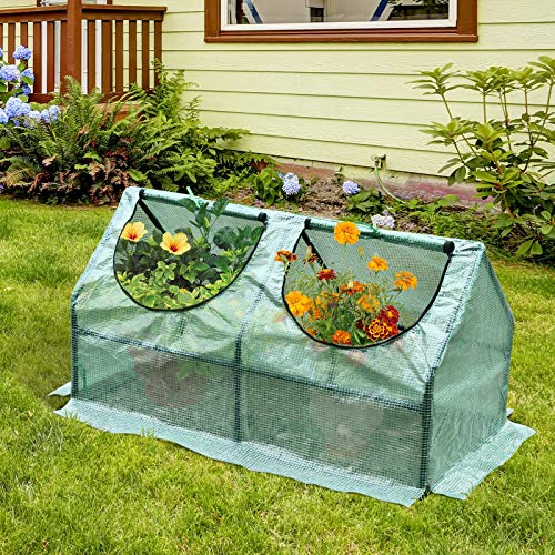 HOMCOM Outsunny Invernadero caseta de Tubo Acero y plastico Jardin terraza Cultivo de Plantas