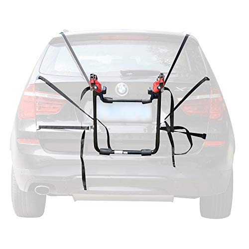HOMCOM Portabicicletas Trasero Portón Plegable con Correas hasta 3 Bicis Soporte de Bici Universal Carga 40kg 68x52x60cm Acero y Aluminio HOMCOM Portabicicletas Trasero Portón Plegable con Correas hasta 3 Bicis Soporte de Bici Universal Carga 40kg 68x52x60cm Acero y Aluminio