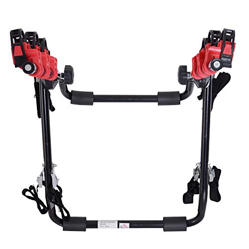 HOMCOM Portabicicletas Trasero Portón Plegable con Correas hasta 3 Bicis Soporte de Bici Universal Carga 40kg 68x52x60cm Acero y Aluminio HOMCOM Portabicicletas Trasero Portón Plegable con Correas hasta 3 Bicis Soporte de Bici Universal Carga 40kg 68x52x60cm Acero y Aluminio