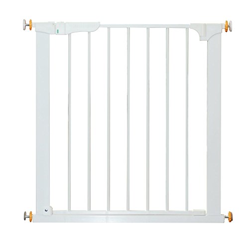 HOMCOM Puerta de Seguridad de Metal, Barrera de Seguridad Blanca de Escalera o Pasillo para Niños y Perros 74-95cm HOMCOM Puerta de Seguridad de Metal, Barrera de Seguridad Blanca de Escalera o Pasillo para Niños y Perros 74-95cm
