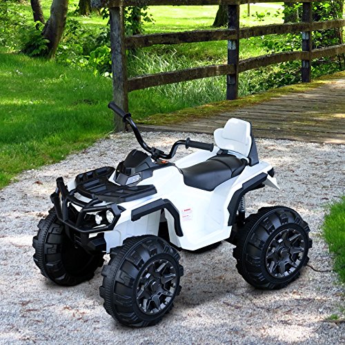 HOMCOM Quad Eléctrico Niño Coche Eléctrico Cuatrimoto Batería 12V con MP3 Radio Luces Sonidos 103x68x73cm Carga 30kg HOMCOM Quad Eléctrico Niño Coche Eléctrico Cuatrimoto Batería 12V con MP3 Radio Luces Sonidos 103x68x73cm Carga 30kg