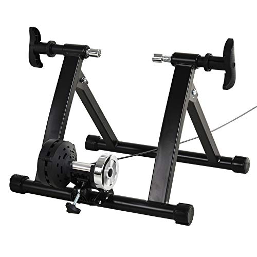 HOMCOM Rodillo de Bicicleta con Resistencia de 8 Niveles Entrenamiento Doméstico Entrenador de Bicicleta Ejercicio Plegable Acero 120kg Negro HOMCOM Rodillo de Bicicleta con Resistencia de 8 Niveles Entrenamiento Doméstico Entrenador de Bicicleta Ejercicio Plegable Acero 120kg Negro