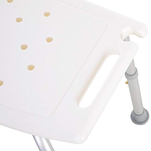 HOMCOM Taburete de Ducha Silla Baño Ortopedica 8 Posiciones Altura Regulable con Tapones de Goma Antideslizantes HOMCOM Taburete de Ducha Silla Baño Ortopedica 8 Posiciones Altura Regulable con Tapones de Goma Antideslizantes