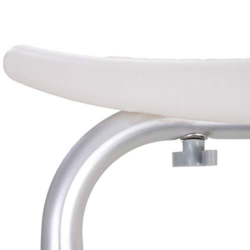 HOMCOM Taburete de Ducha Silla Baño Ortopedica 8 Posiciones Altura Regulable con Tapones de Goma Antideslizantes HOMCOM Taburete de Ducha Silla Baño Ortopedica 8 Posiciones Altura Regulable con Tapones de Goma Antideslizantes