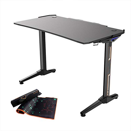 Home gyms 120 * 64cm de Juego Mesa de Ordenador Mesa de Juego de Ordenador de Mesa Mesa de Juego de Mesa ergonómico PC en Forma de Z con Gran cojín de ratón (Color : Black)