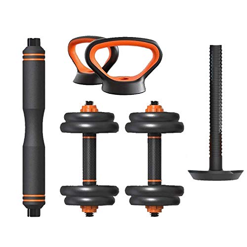 HOME-MJJ Ajustable Juego De Pesas para Hombres con Mancuernas De Peso Ajustable Conjunto De Ejercicios para Quemar Grasa 3 En 1 Multifuncional Push Up Kettlebella (Color : Black, Size : 40KG/88LBS)