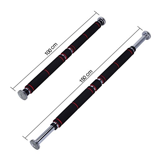 Home-Neat Barra de dominadas para Pared, Negro Opaco, Carga maxima-300kg Home-Neat Barra de dominadas para Pared, Negro Opaco, Carga maxima-300kg