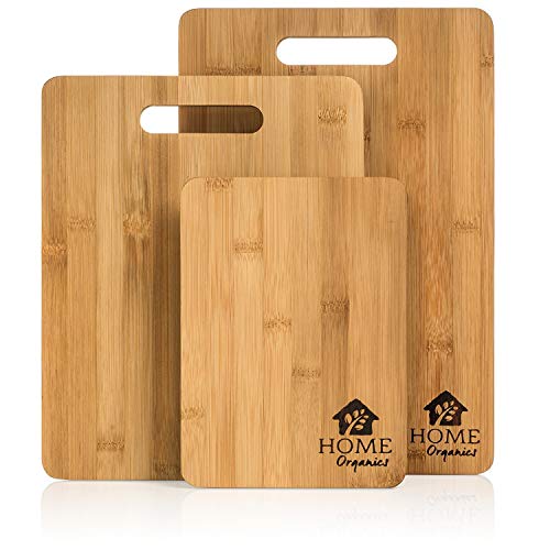 Home Organics Conjunto de Tablas de Cortar, Hechas de bambú moso, para la preparación de Alimentos, Carne, Verduras, Pan, Galletas saladas y Queso. Home Organics Conjunto de Tablas de Cortar, Hechas de bambú moso, para la preparación de Alimentos, Carne, Verduras, Pan, Galletas saladas y Queso.