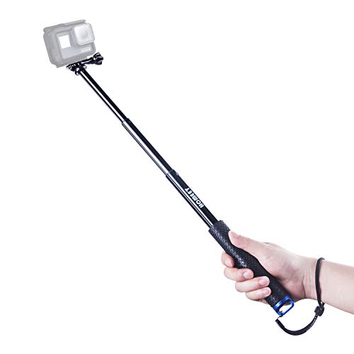 Homeet Palo Selfie para Cámara Deportiva, 49CM Monopié Extensible Camara Deportiva Palo Telescópico para Cámara de Acción y etc【Azul】