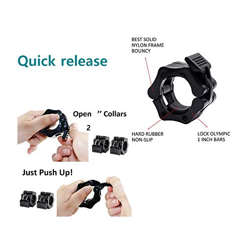 Homefantasy Bloqueadores para Barras De Pesas, 2 Pzs Bloqueadores Mancuernas 50mm, para Crossfit, con Bloqueo, De LiberacióN RáPida, Bloqueador Pesas para Barra Olimpica, Cierre Barra 50mm Homefantasy Bloqueadores para Barras De Pesas, 2 Pzs Bloqueadores Mancuernas 50mm, para Crossfit, con Bloqueo, De LiberacióN RáPida, Bloqueador Pesas para Barra Olimpica, Cierre Barra 50mm