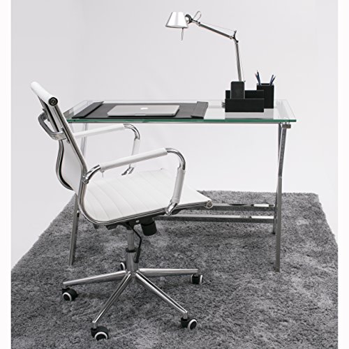 Homely Mesa Escritorio Equis Tapa de Cristal y Patas de Metal, de 110x55x76 cm. Homely Mesa Escritorio Equis Tapa de Cristal y Patas de Metal, de 110x55x76 cm.