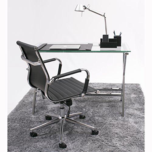 Homely Mesa Escritorio Equis Tapa de Cristal y Patas de Metal, de 110x55x76 cm. Homely Mesa Escritorio Equis Tapa de Cristal y Patas de Metal, de 110x55x76 cm.