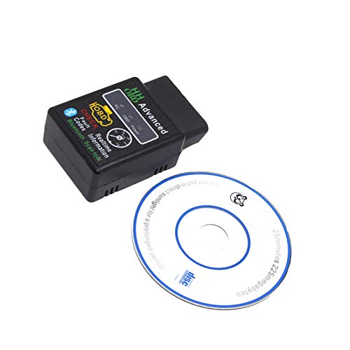 Homeriy Lector de Código de Automóvil con Escáner Obd2 para Automóvil con Controlador de Cd Funciona con Vehículos Compatibles con Obd-Ii