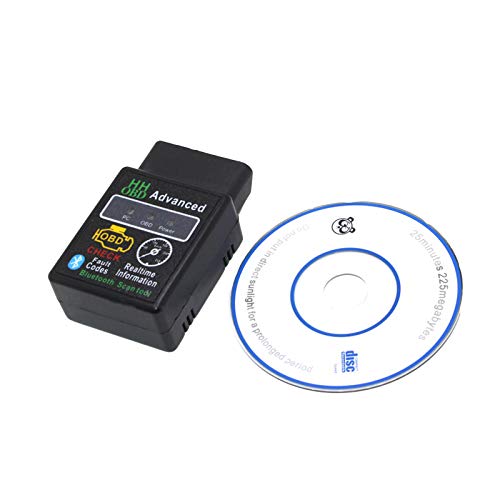 Homeriy Lector de Código de Automóvil con Escáner Obd2 para Automóvil con Controlador de Cd Funciona con Vehículos Compatibles con Obd-Ii