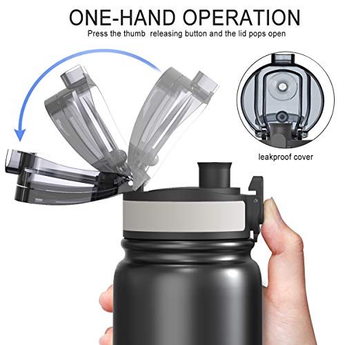 Homevalue - Botella de agua de acero inoxidable, sin BPA, doble pared, aislada al vacío, para 12 horas de bebidas frías y 24 horas, 500 ml, ideal para trabajo, gimnasio, viajes,niños Homevalue - Botella de agua de acero inoxidable, sin BPA, doble pared, aislada al vacío, para 12 horas de bebidas frías y 24 horas, 500 ml, ideal para trabajo, gimnasio, viajes,niños