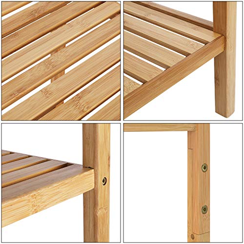 Homfa Estantería Bambú Baño Estantería para Ducha Estantería Almacenaje con 5 Niveles para Baño Cocina Altura Ajustable 33x33x146.2cm Homfa Estantería Bambú Baño Estantería para Ducha Estantería Almacenaje con 5 Niveles para Baño Cocina Altura Ajustable 33x33x146.2cm
