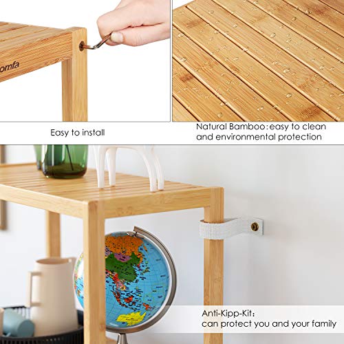 Homfa Estantería Bambú para Baño Bastidores para Plantas Estantería Almacenaje para Salón Cocina de 4 Niveles 52.7x26x115cm Homfa Estantería Bambú para Baño Bastidores para Plantas Estantería Almacenaje para Salón Cocina de 4 Niveles 52.7x26x115cm
